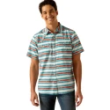 Ariat Men's Hadley Short Sleeve Snap Shirt - Delphinium Blue