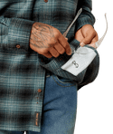 Ariat Men's Rebar Flannel DuraStretch Work Shirt - North Atlantic
