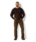 Ariat Men's Rebar Cotton Strong Standard Logo Pocket T-Shirt - Licorice/Canteen