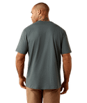 Ariat Men's Rebar Cotton Strong Standard Logo Pocket T-Shirt - Steel Green