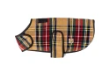 Chilly Dog Tan Tartan Plaid Blanket Dog Coat