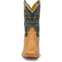 Tony Lama Men's Blaine 11" Ostrich Square Toe - Tan/Blue