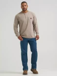 Wrangler Men's Riggs Workwear Relaxed Henley - Oatmeal Heather