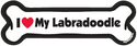 Pet Gifts USA I Love My Labradoodle - Bone Magnet