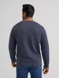 Wrangler Men's Bucking Rider Graphic Fleece Pullover Sweatshirt - Ombre Blue