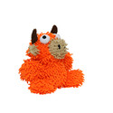 Tuffy Mighty Jr Microfiber Ball Bull Orange Dog Toy