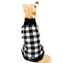 PetRageous Buffalo Check Sweater - Black/Oatmeal
