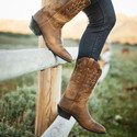 Ariat Women's Heritage Western Cowboy Boot - Distressed Brown