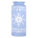 Snowflake Icy Blue Roll Neck Dog Sweater - Blue