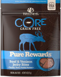 Wellness Core Pure Rewards Grain-Free Beef & Venison Jerky Bites Dog Treats, 4-oz