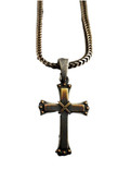 Twister Western Necklace Mens Cross Dotted Edges Lobster Claw
