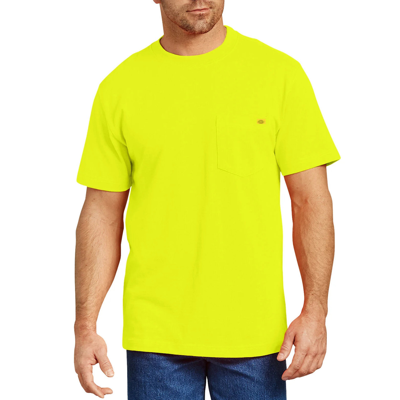 Dickies Men's Temp-iQ Performance Short Sleeve T-Shirt Bright Yellow