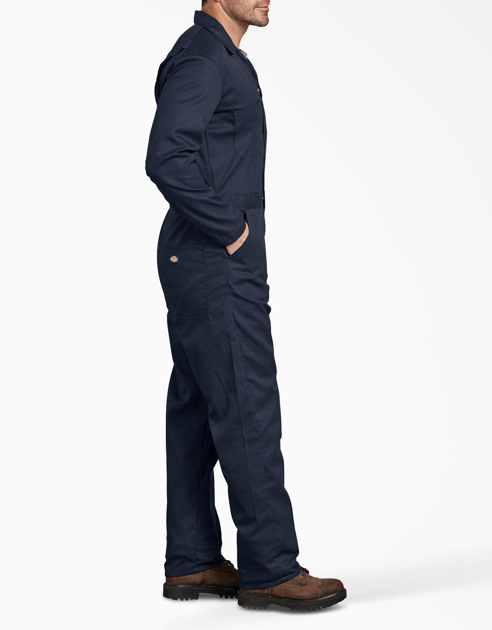 Dickies Men's FLEX Long Sleeve Coveralls Navy Chaar