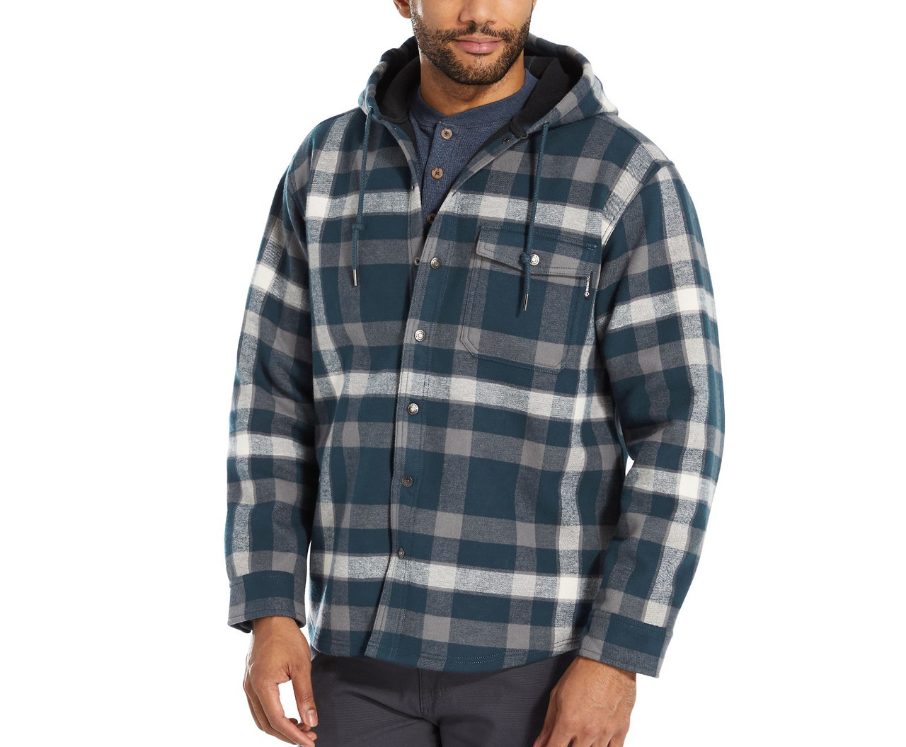 Wolverine Men's Bucksaw Bonded Shirt Jac Midnight Plaid Chaar