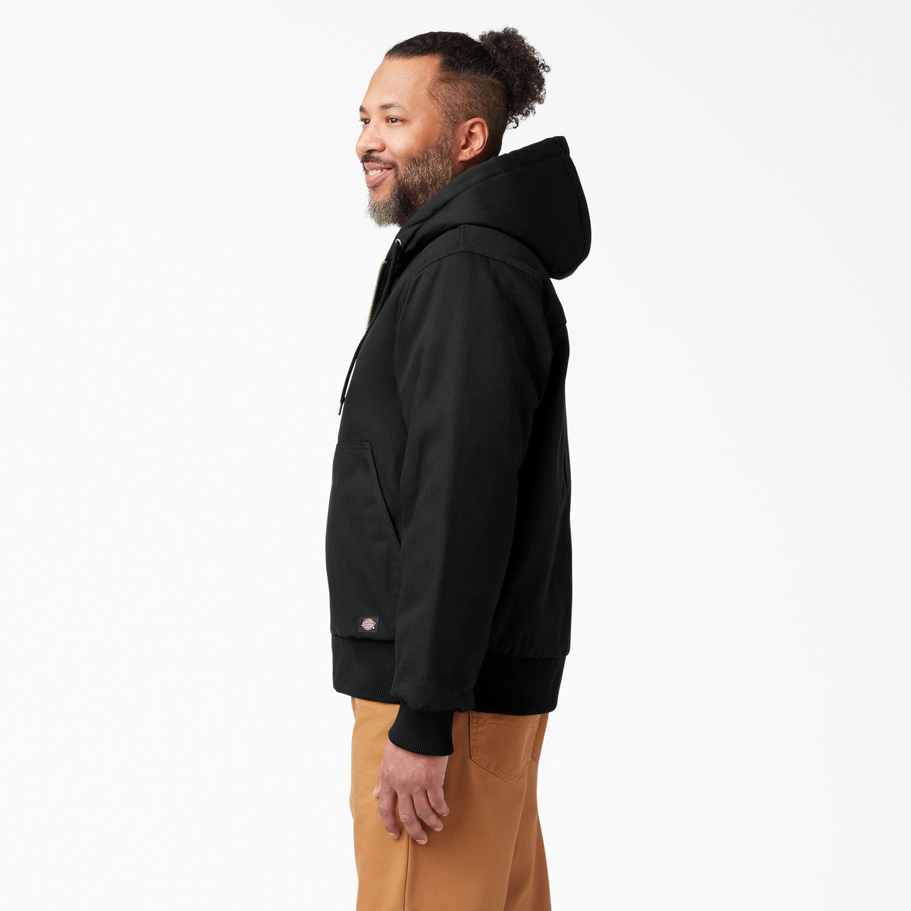 Dickies Rigid Duck Hooded Jacket Black Chaar