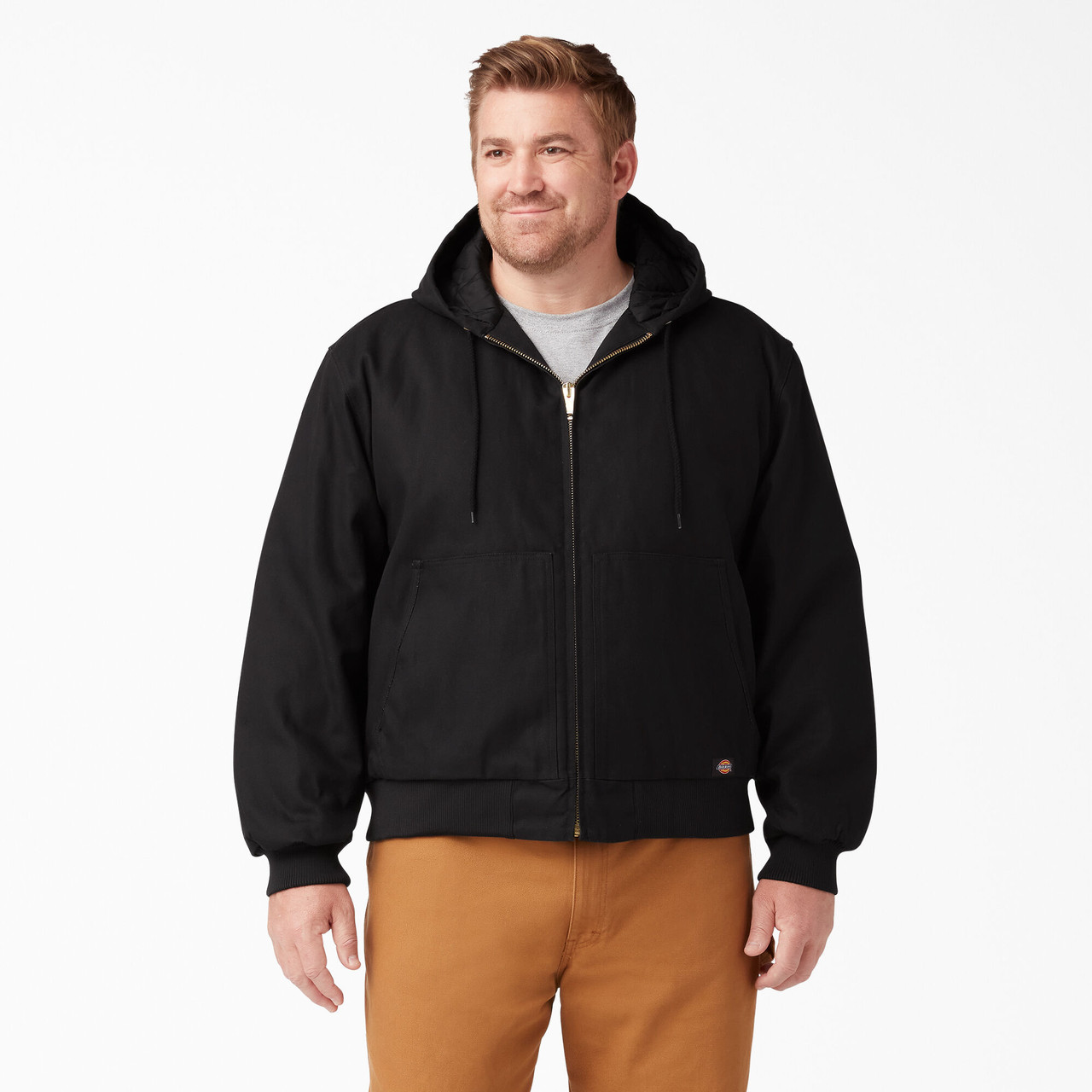 Dickies Rigid Duck Hooded Jacket Black Chaar