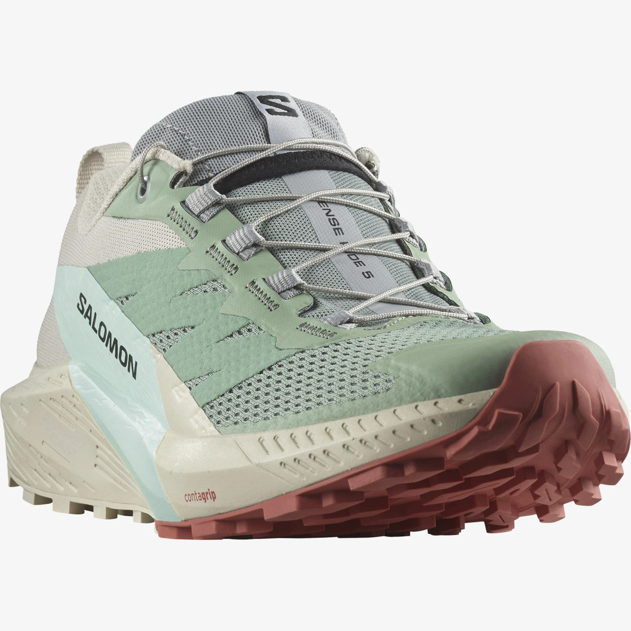 Salomon Women's Sense Ride 5 Trail Running Shoes - Lily Pad/Rainy