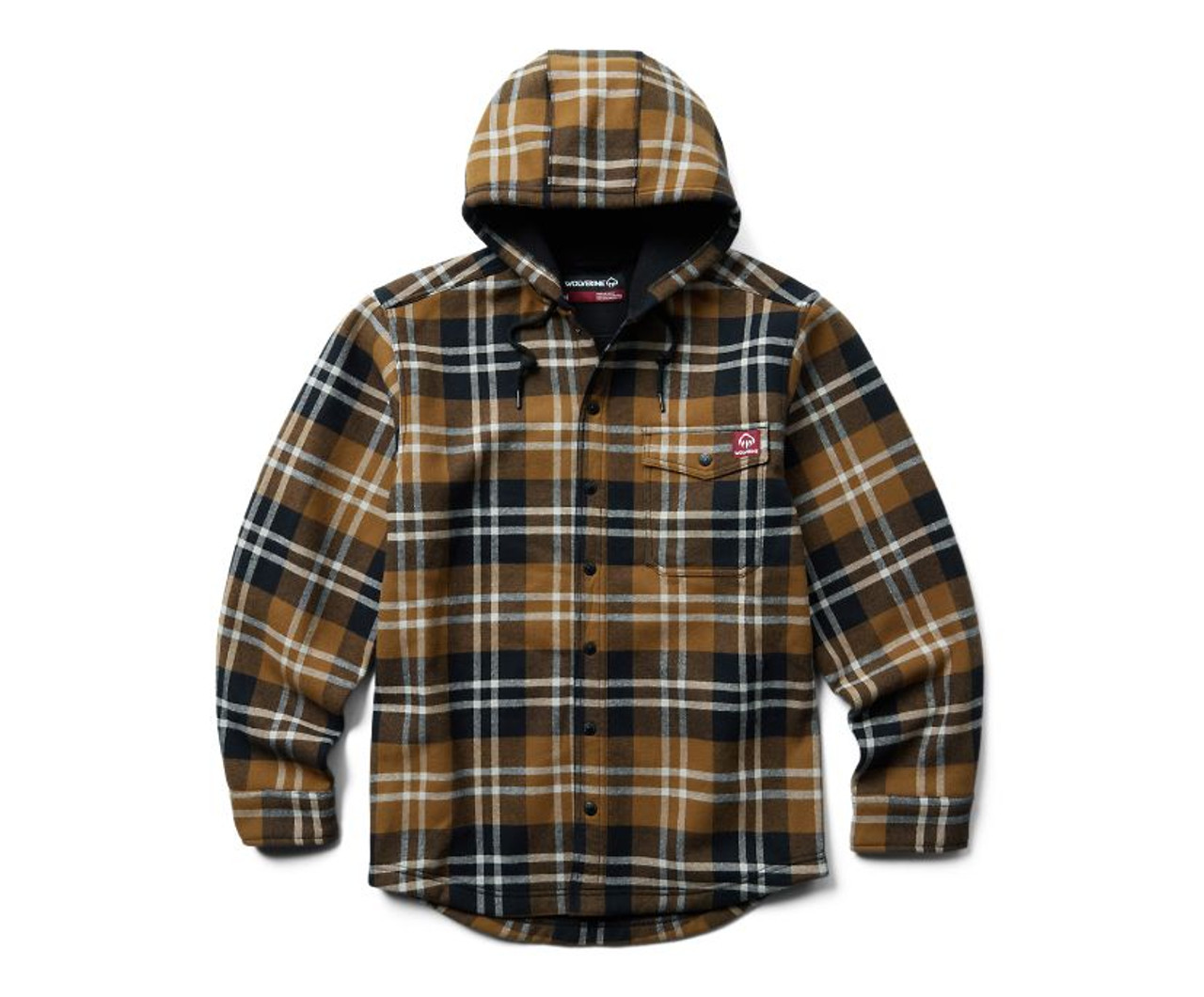 Wolverine Men's Bucksaw Bonded Shirt Jacket - Pecan Plaid - Chaar