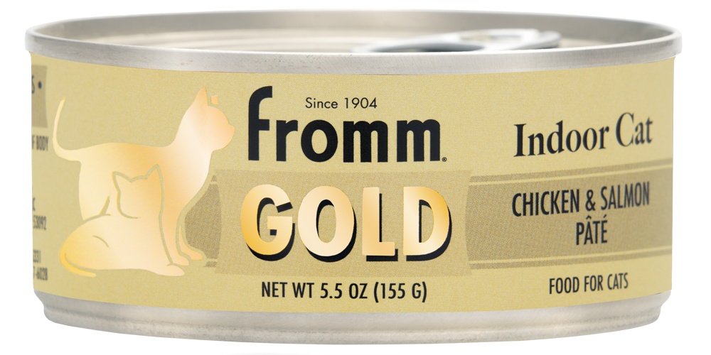 Fromm Gold Indoor Cat Chicken and Salmon Pate Canned Cat Food Chaar