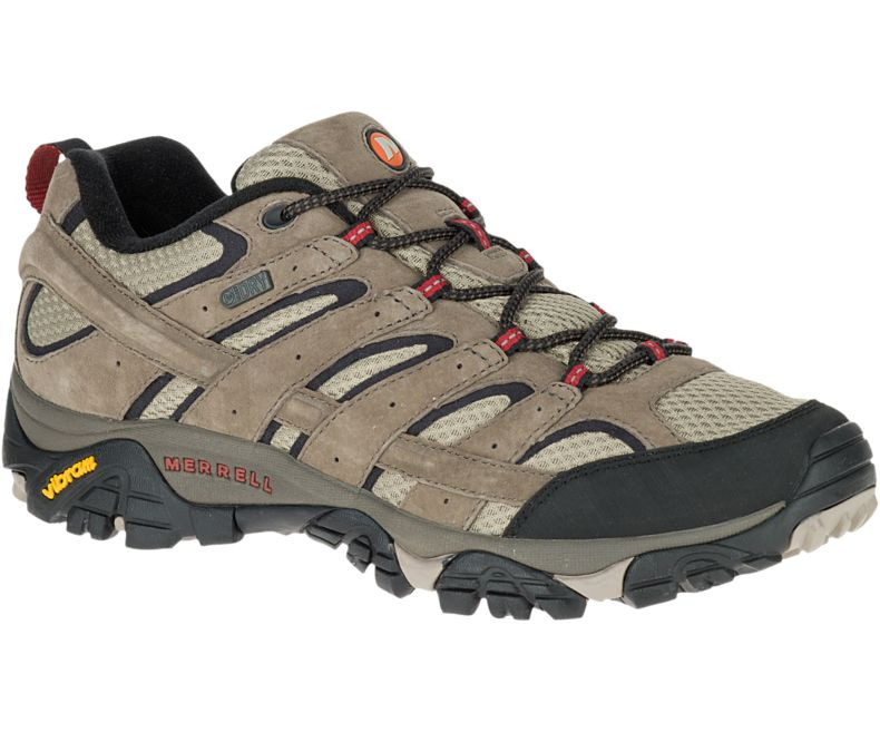 Merrell Moab 2 Hiking Shoes Vibram Sole Men 9 Bark Brown Moab 2 Waterproof Shoes - MJ Footwear main image 3