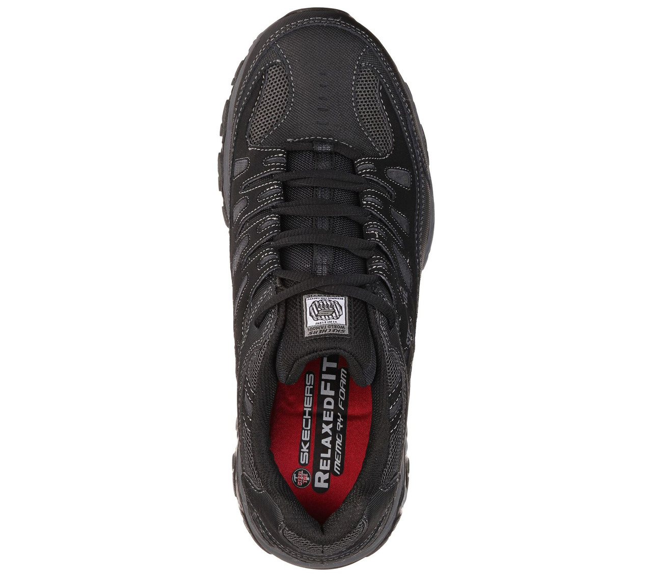Men\'s 9.5 Skechers Work Slip-ins Cankton Steel Toe Shoes Boots Comfort All Black Skechers Work Cankton Safety Toe Work Shoe | Boot World main image 3