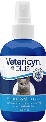 Vetericyn Wound & Skin Care Spray for Cats, 3-oz bottle