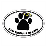Imagine This! "Paw Prints In Heaven" Oval Shaped Magnet