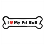 Imagine This! "I Love My Pit Bull" Bone Shaped Magnet