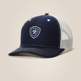 Ariat Navy Shield Mesh Snap Back Cap - Navy
