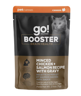 Petcurean GO! Brain Health Minced Chicken + Salmon with Gravy Booster Wet Cat Food
