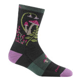 Darn Tough Women's Mellow Mushrooms Micro Crew Lightweight Hiking Socks - Charcoal