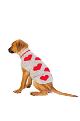 Chilly Dog Sweaters Red Hearts Dog Sweater