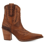 Dingo Women's Rocky Top Snip Toe Leather Bootie - Brown