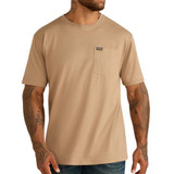 Ariat Men's Rebar Cotton Strong Standard Pocket T-Shirt - Greige