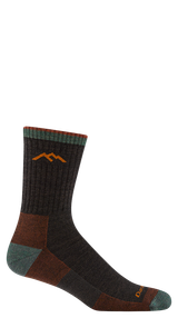 Darn Tough Men's "Hiker" Micro Crew Midweight Cushion Hiking Socks - Walnut