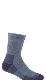 Darn Tough Women's "Hiker" Micro Crew Midweight Cushion Hiking Socks - Light Denim