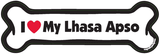 Pet Gifts USA I Love My Lhasa Apso - Bone Magnet