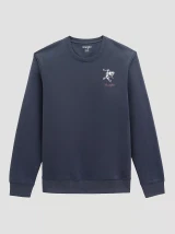 Wrangler Men's Bucking Rider Graphic Fleece Pullover Sweatshirt - Ombre Blue