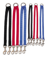 Leather Brothers Nylon Little Dog Coupler 3/8" x 22" Dog Couplet - Black