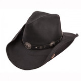 Roxbury Leather Hat Black