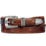 1 1/4" Alpine Croco Taper Belt with Silver Tip