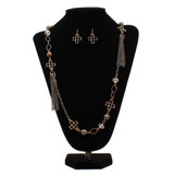 Blazin Roxx Patina Earring and Necklace Set