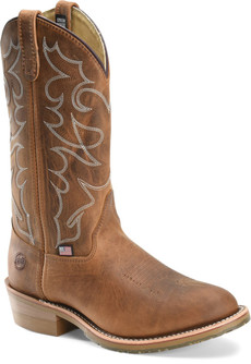 Double H Men's 12" Domestic Gel Ice Work Western Boots - Tan