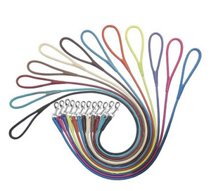 Dogline Soft Leather Round Dog Lead 6ft x 3/8"