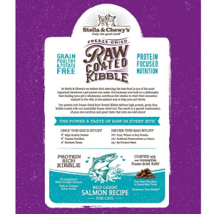 Stella & Chewy's Raw Coated Kibble Wild-Caught Salmon Dry Cat Food