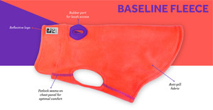 RCPets Baseline Fleece Pullover - Red/Grey