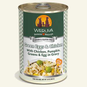 Weruva Green Eggs & Chicken with Chicken, Pumpkin, Greens & Egg in Gravy Dog Food