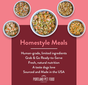 Portland Pet Food Wally`s Salmon N` Rice Homestyle Dog Meal 9oz