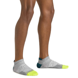 Darn Tough Men's Run No Show Tab Lightweight Running Sock - Grey