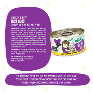 Weruva Paté BFF Chicken and Beef Best Buds Wet Cat Food
